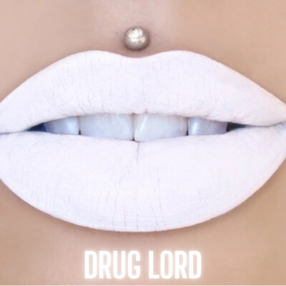 Jeffree Star Drug Lord Velour Liquid Lipstick Bright White Matte Snow Winter